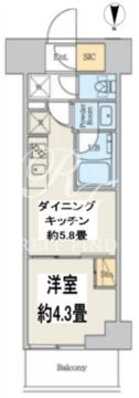 クレストコート本所吾妻橋ノース 207 間取り図