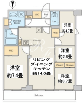 クレストコート本所吾妻橋ノース 1006 間取り図