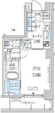 パークアクシス池上 505 間取り図
