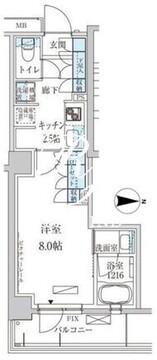パークアクシス池上 403 間取り図