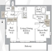 ライブカーサ高円寺 202 間取り図