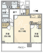 パークタワー晴海 2924 間取り図