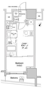 ザ・パークハビオ大森町 1505 間取り図