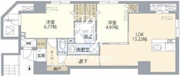 スカイウッド錦糸町 601 間取り図