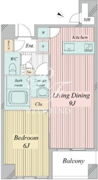 クエスタ高輪 301 間取り図