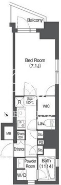 コンフォリア日暮里 501 間取り図