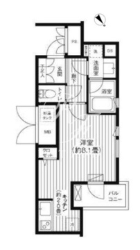 コスモリード新宿余丁町 310 間取り図