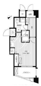 コスモリード新宿余丁町 107 間取り図