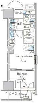 パークアクシス品川天王洲アイル 617 間取り図