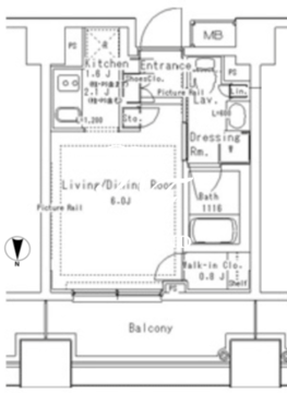 パークアクシス御茶ノ水ステージ 317 間取り図