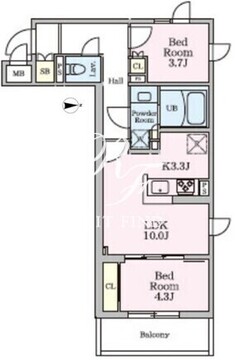 リビオメゾン大岡山 204 間取り図