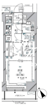 クレイシア三軒茶屋 1203 間取り図