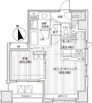 ドゥーエ銀座イースト1 403 間取り図