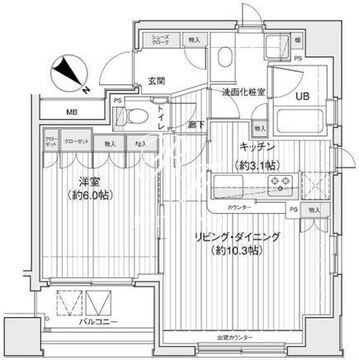 ドゥーエ銀座イースト2 903 間取り図