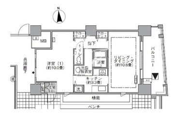 アクティ汐留 303 間取り図