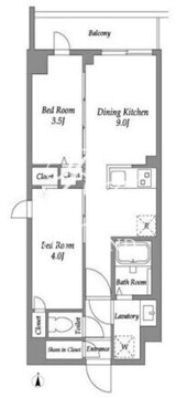ザ・グラヴィティ新宿 206 間取り図