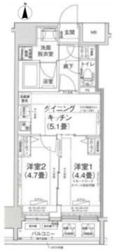アイルプレミアム池袋ノルド 702 間取り図
