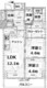 シティコート目黒 4-107 間取り図