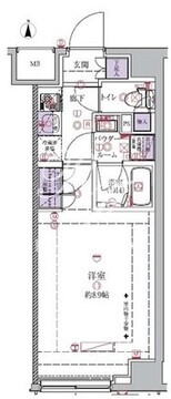 ガリシア中野富士見町 502 間取り図