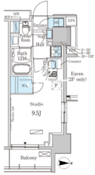 パークアクシス赤塚 813 間取り図