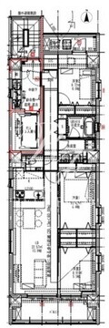 スプランディッド品川DUE 201 間取り図