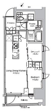 プラウドフラット日本橋馬喰町 203 間取り図