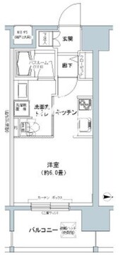 パークキューブ板橋本町 409 間取り図