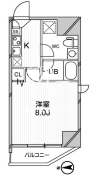 ジェノヴィア蒲田スカイガーデン 1002 間取り図