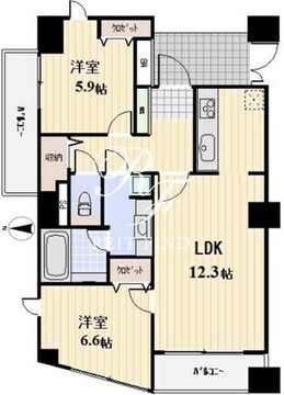 パークテラス恵比寿 1204 間取り図