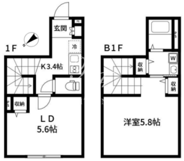 リバーレジデンス用賀 101 間取り図