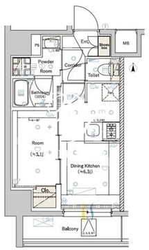 シーフォルム住吉3 502 間取り図