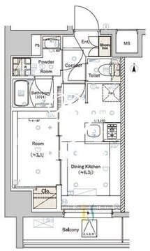 シーフォルム住吉3 602 間取り図