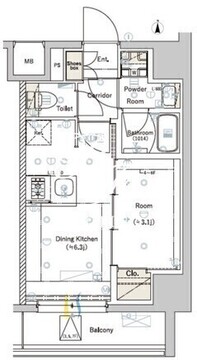 シーフォルム住吉3 403 間取り図