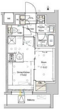 シーフォルム住吉3 503 間取り図