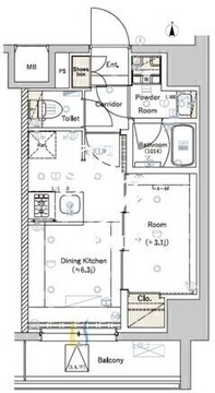 シーフォルム住吉3 803 間取り図