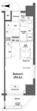 プラウドフラット門前仲町1 403 間取り図