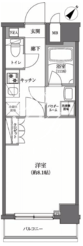 セジョリ墨田イースト 702 間取り図