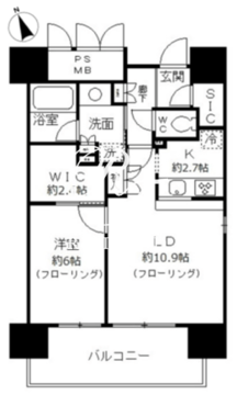 フォンテーヌ芝浦 210 間取り図