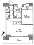 カナルフロント芝浦 1008 間取り図