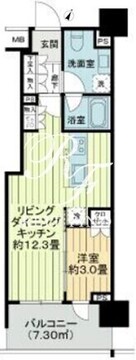 リビオ目黒ザ・プレイス 903 間取り図