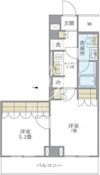 ブリリアイスト北沢 406 間取り図