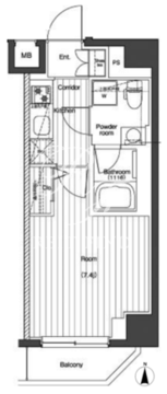 プレミアムキューブG北新宿 211 間取り図