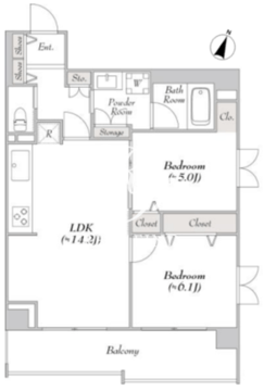 ルミークアン本郷 201 間取り図