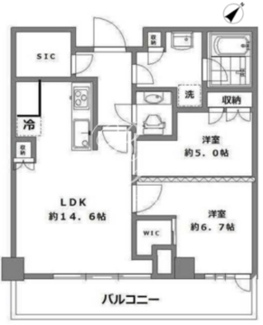 パークコート神宮北参道ザタワー 1916 間取り図
