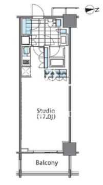 コンフォリア新宿イーストサイドタワー 1625 間取り図