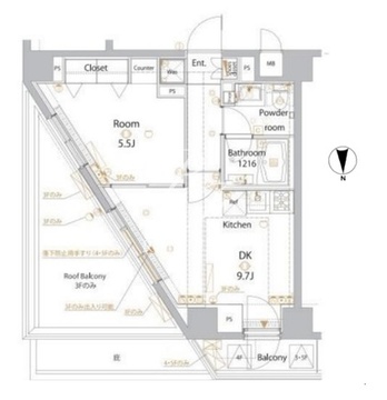 メイクスデザイン高田馬場 508 間取り図