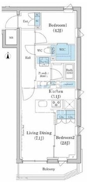 スタイリオ池上サウス 304 間取り図