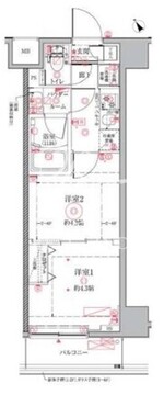 クレイシア門前仲町ザ・レジデンス 510 間取り図
