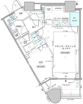 パークタワー勝どき S-1831 間取り図