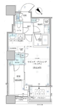 パークタワー勝どき S-417 間取り図